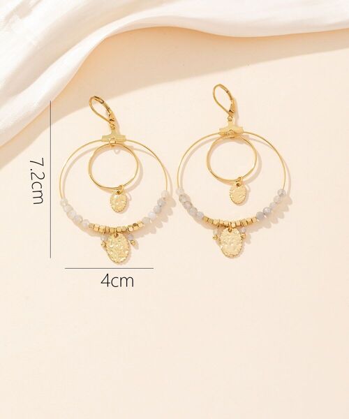 Boucles d'oreilles Dormeuse Acier 24BOA010