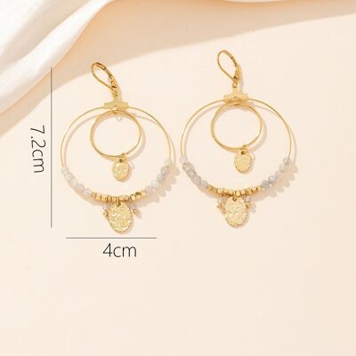 Boucles d'oreilles Dormeuse Acier 24BOA010