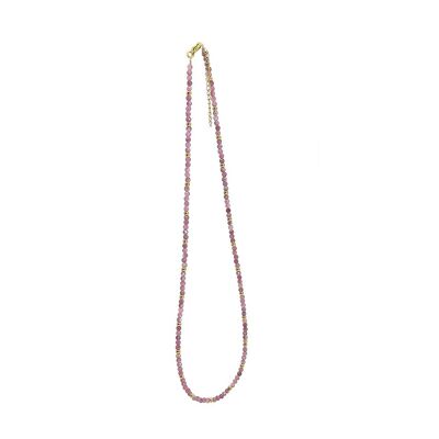 MALIA STEEL BEADED NECKLACE PINK