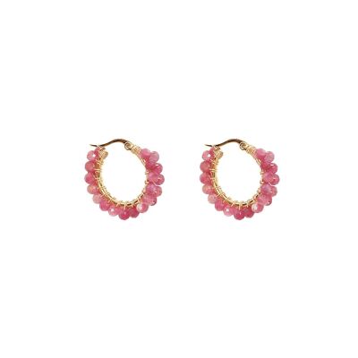 MALIA STEEL ROUND EAR PINK