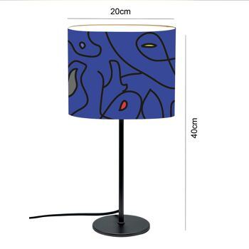 Lampe de Table Abstrait Bleu 2