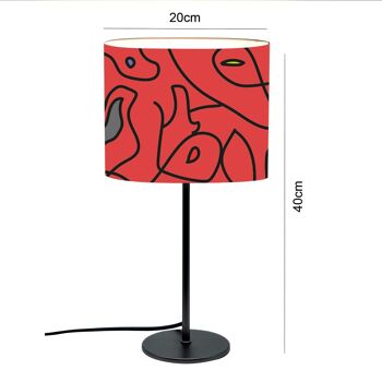 Lampe de Table Abstrait Rouge 2