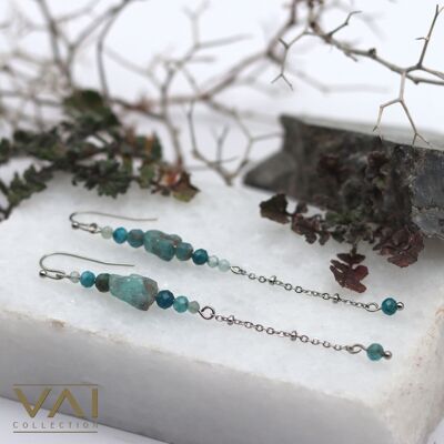 Gemstone Earrings “Arctic Sleep”, Gemstone Jewellery with Apatite
