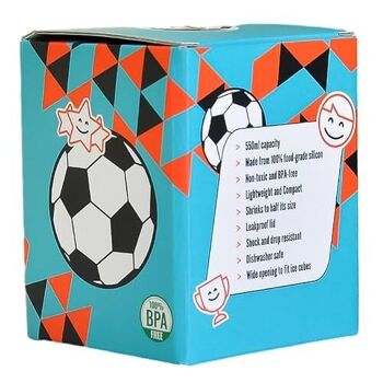 Lionstrike Bouteille d'eau de sport pour enfants, cadeaux de football pour garçons et filles – Bouteille de football pliable (550 ml) 2