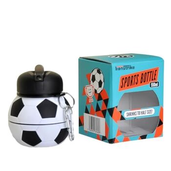 Lionstrike Bouteille d'eau de sport pour enfants, cadeaux de football pour garçons et filles – Bouteille de football pliable (550 ml) 5