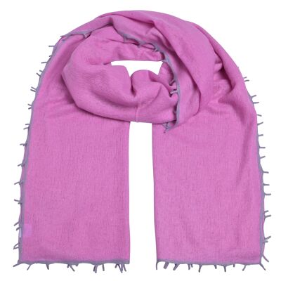 Cashmere scarf BiFeli-cs in Hortensia
