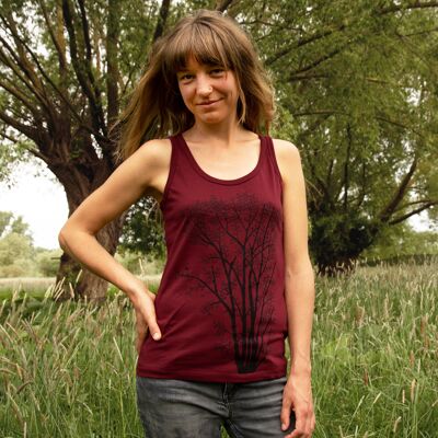 Erle mit Elster Tank-Top in burgundy