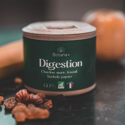 Organic “Digestion” Supplement – ​​Milk Thistle, Baobab, Fennel, Papaya
