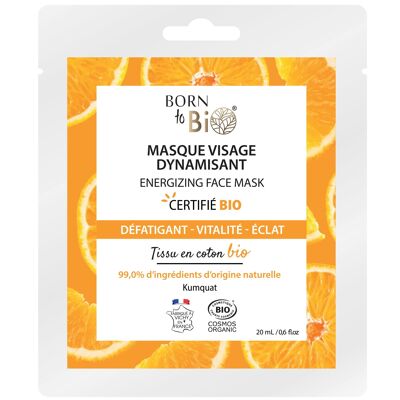 Mascarilla facial energizante de algodón - Certificado Orgánico