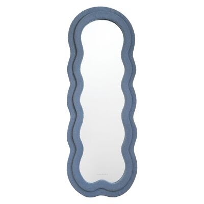 Specchio da parete Teddy - Tessuto in spugna ondulato blu navy