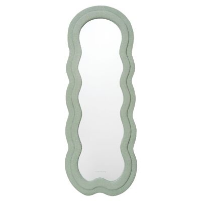 Specchio da parete Teddy - Spugna ondulata verde pastello