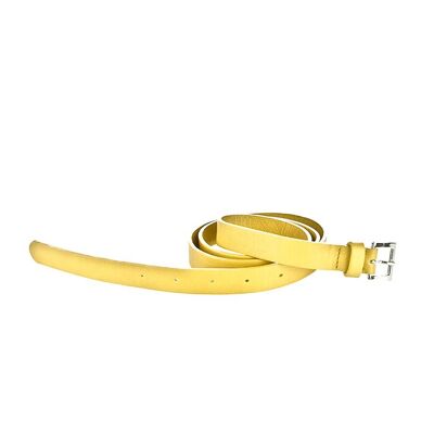 cinturón de cuero amarillo