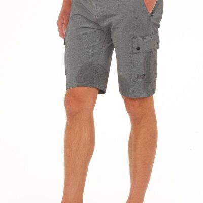 Mottled Pique Cargo Bermuda Shorts