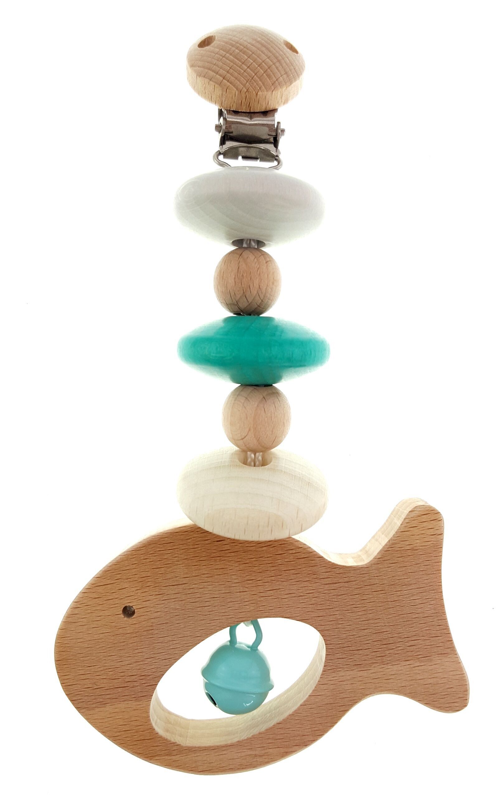 Pesce appendiabiti da carrozza, turchese naturale