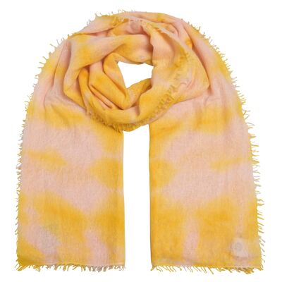 Cashmere scarf Tini-cs in neon yellow