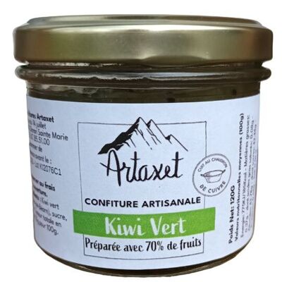Confiture extra de kiwi vert du Béarn 120G - 70% de fruits