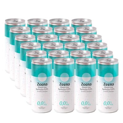 Pack of 24 cans of alcohol-free 0.0% Sparkling White Wine