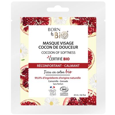 Mascarilla facial Cocoon de Douceur de algodón - Certificado Orgánico