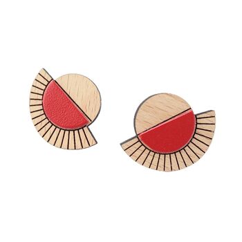 Boucles d'oreilles AZTEQUE Rouge 2