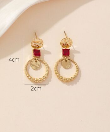 Boucles d'oreilles Clou Acier 24BOA018 4