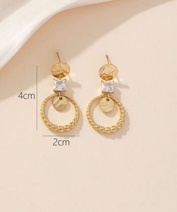 Boucles d'oreilles Clou Acier 24BOA018 5