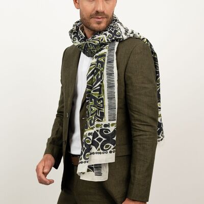 Green ANDY men's scarf by Monsieur Charli