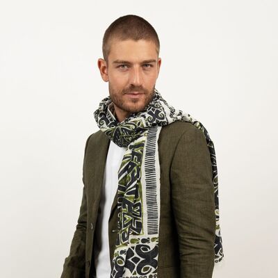 Green ANDY men's scarf by Monsieur Charli