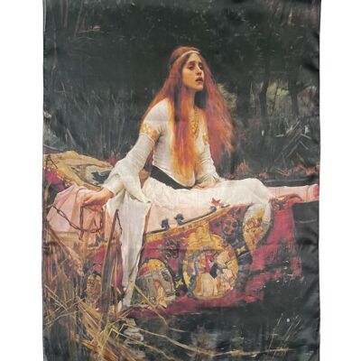 Bufanda de seda prerrafaelita Lady Of Shalott de Waterhouse - Multicolor