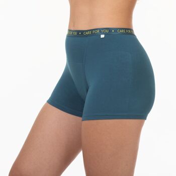 Femieko Culotte Absorbante pour Menstruations et Incontinence LUNA – Type Boxer – Bleu 3