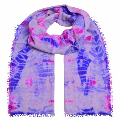 Cashmere scarf Sally-cs in Orchid Lilac-neon purple