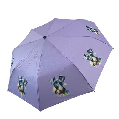 Paraguas con estampado de perro Schnauzer (corto) - Multicolor