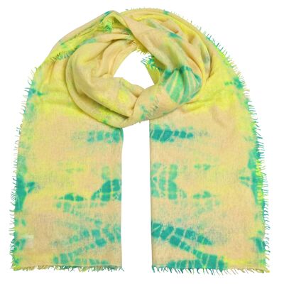 Sciarpa in cashmere Sally-cs in colore verde neon melone