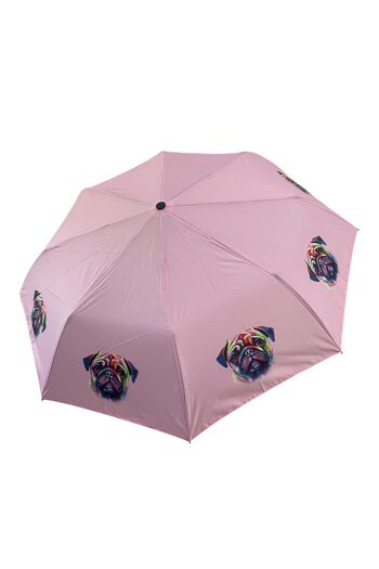 Parapluie imprimé chien carlin (court) - Multi 1