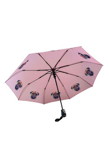 Parapluie imprimé chien carlin (court) - Multi 4