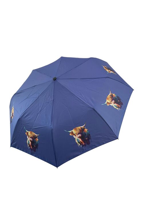 Scottish Highland Cow Print Umbrella (Short) - Multi