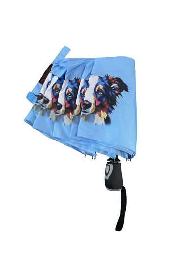 Parapluie imprimé chien Border Collie (court) - Multi 3