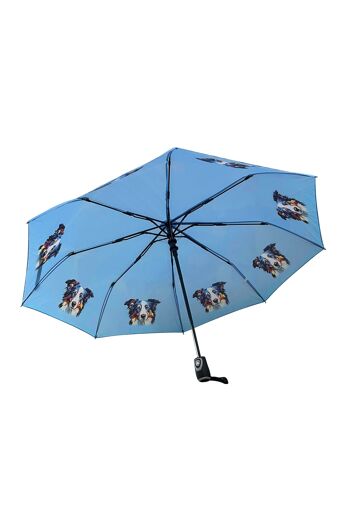 Parapluie imprimé chien Border Collie (court) - Multi 4