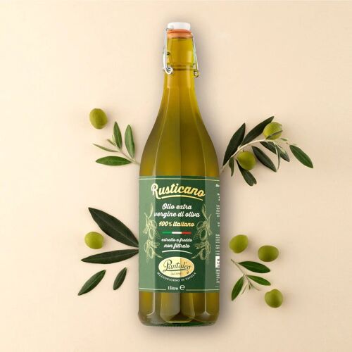 RUSTICANO 1 LITRO OLIO EXTRA VERGINE DI OLIVA 100% ITALIANO