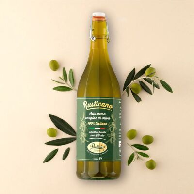 RUSTICANO 1 LITRE D'HUILE D'OLIVE EXTRA VIERGE 100% ITALIENNE