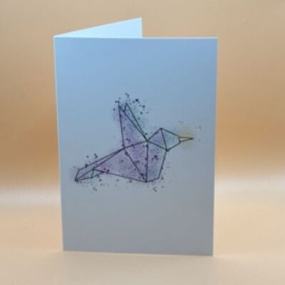 Origami-Vogel-Grußkarte