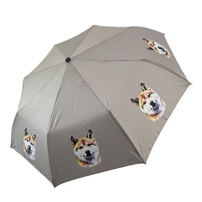 Regenschirm mit Shiba Inu-Hundemuster (kurz) – Mehrfarbig
