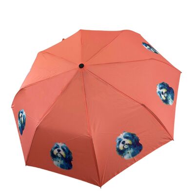 Paraguas con estampado de perro Shih Tzu (corto) - Multicolor