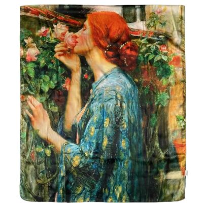 Bufanda de seda prerrafaelita Soul Of The Rose de Waterhouse - Multicolor