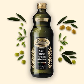 Huile d'olive extra vierge 100% italienne, bouteille de 1 litre 1