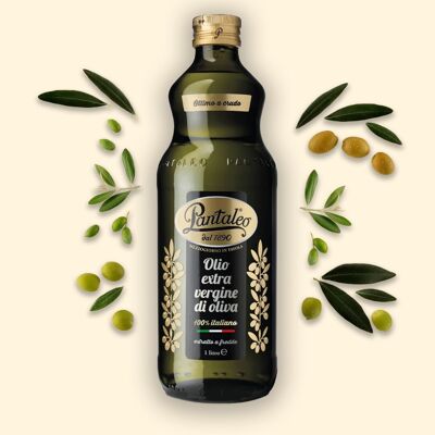 Huile d'olive extra vierge 100% italienne, bouteille de 1 litre