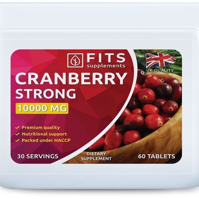 Comprimidos Cranberry Strong de 10,000 mg