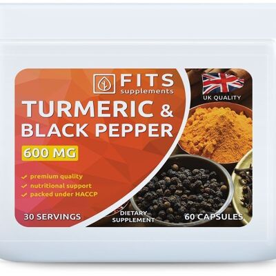 Turmeric 600mg with Piperine capsules