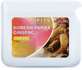 Comprimés de ginseng coréen 1300mg