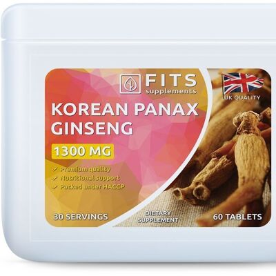 Comprimés de ginseng coréen 1300mg