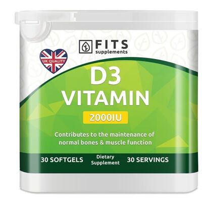 Gélules de vitamine D3 2000UI